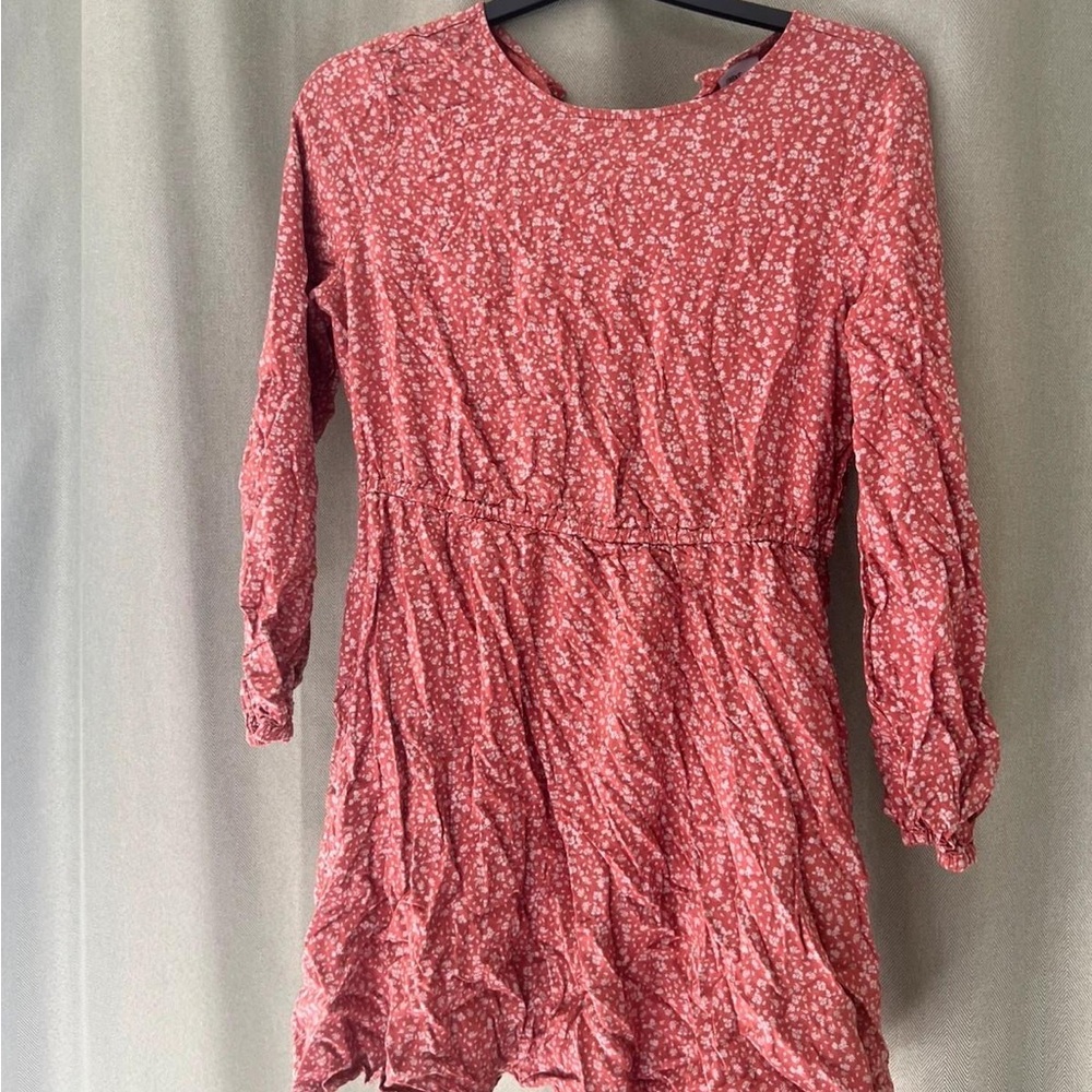 Next Red Floral Print Dress